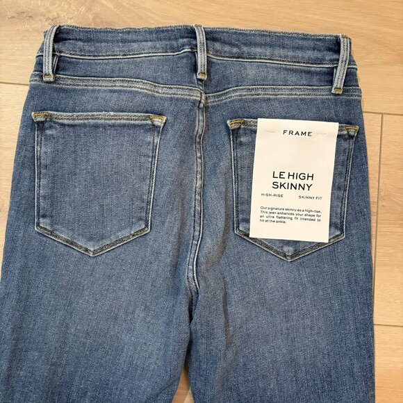FRAME Denim Le High Skinny Raw Stagger Jeans in Westway - Picture 6 of 7